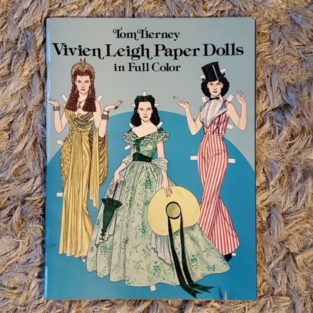 Vintage Vivien Leigh Paper Dolls Book in full color from 1981